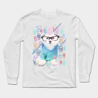 Hipster dog Long Sleeve T-Shirt